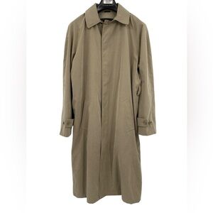 Cianni Cellini Men's Single Breasted Beige Long Trench Coat Size 38L